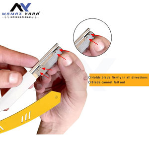 มีดโกนหนวดแบบใช้แล้วทิ้งสำหรับผู้ชาย ดีไซน์เลื่อนออกได้ ใบมีดคมตรง สีขาวและเหลือง สำหรับโกนหนวด - Product Image 5