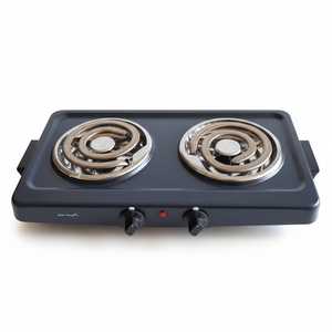Burner Electric <b>Stove</b> Dual Temperature Control High-Efficiency Countertop Hot Plate Portable 2-Burner Outdoor Household Hotpot - Product Image 3