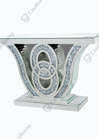Miroir de refroidissement bang, ensemble de meuble miroir moderne de luxe, en diamant broyeur, Table de Console