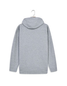 Sweat à capuche personnalisé de haute qualité avec impression de logo, patchwork en polaire, coupe oversize unisexe, passepoil anti-boulochage, 100% coton - Product Image 4