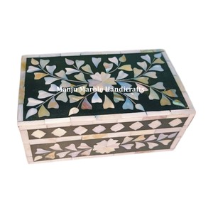Personalización India hecha a mano Beat Art Making MDF caja de nácar con fregona con forma de flor de varios colores para artículo de regalo de joyería - Product Image 2