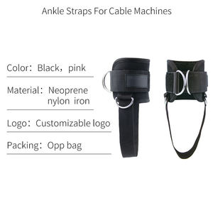 Sangle de cheville réglable pour machines à poulies, rembourrée et robuste, pour l'entraînement des jambes et les exercices de fitness - Product Image 4