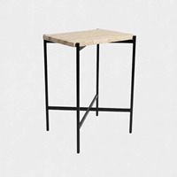 Table basse minimaliste avec plateau en marbre et base en métal, meubles de salon modernes, table d'appoint décorative
