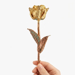 24k Gold Rose Dipped Real Flower Luxury Gift <b>Box</b> for Valentines Day Anniversary Mothers Day Preserved Gold Plated Eternal Rose - Product Image 4