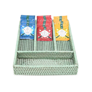 Natural rattan cutlery holder kitchen storage <b>drawer</b> organizer utensils <b>tray</b> silverware caddy <b>trays</b> - Product Image 2