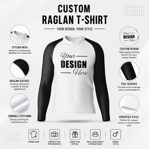 Camiseta Premium de Manga Raglán para Hombre |   Camiseta Deportiva Casual Transpirable de Manga Larga y Cuello Redondo para Gimnasio, Correr, Viajar y Uso Diario - Product Image 5