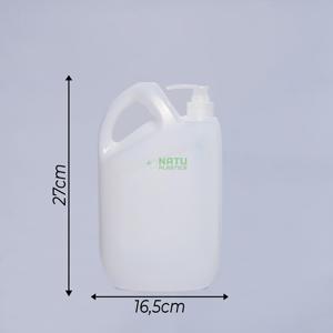 Botella Cuadrada de Plástico de 2L con Serigrafía para Champú, Gel de Ducha, Loción, Envase Cosmético Vacío con Bomba - Product Image 2