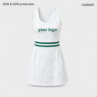 Ensemble de robe de pickleball d'été haut de gamme pour femmes, doux pour la peau, séchage rapide, respirant, taille élastique, col halter, court, OEM