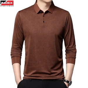 Polo à manches longues pour homme, best-seller, tissu riche en coton - Product Image 1