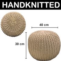 Pouf rond sur mesure en coton tissé à la main, grande taille, respirant, pour la maison, vente en gros