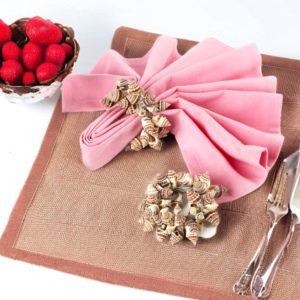 Servilletero de Metal hecho a mano indio Tiger Cowrie Shell Design para restaurante Hogar Cocina Mesa Comedor Fiesta - Product Image 5