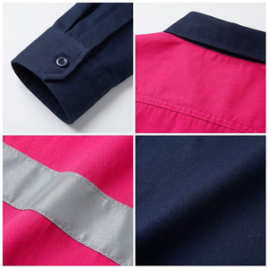 เสื้อโปโลเซฟตี้ปักโลโก้ตามสั่งสำหรับผู้ชาย เสื้อโปโลสะท้อนแสงพร้อมแถบสะท้อนแสง แขนยาว เสื้อโปโลทำงานเพื่อความปลอดภัย - Product Image 6