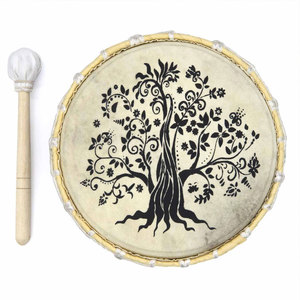 Natural Goat Skin Hand <b>Drum</b> Shamanic Frame <b>Drum</b> Durable Wooden Frame with Beater for Meditation Sound Healing and Musical Use - Product Image 2