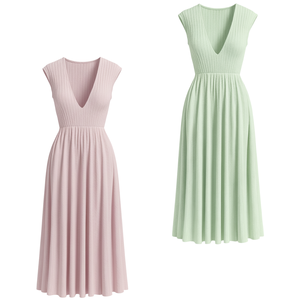 เดรสไหมพรมคอโอ แขนสั้น ทรงตรง เรียบง่าย ความยาวปานกลาง ผ้าเนื้อนุ่ม ยืดหยุ่นได้ คุณภาพสูง เหมาะสำหรับใส่ทำงานหรือใส่ลำลอง - Product Image 1