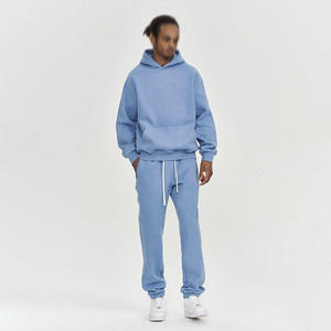 Survêtement de sport pour homme, couleur unie, léger, polyester/coton, logo personnalisé, respirant, coupe-vent, streetwear - Product Image 4