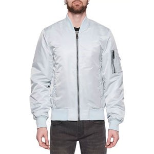 Chaqueta Bomber de Satén de Alta Calidad para Hombre, Chaqueta Bomber Deportiva de Invierno, Chaqueta Bomber de Satén con Logotipo Bordado para Hombre, Chaquetas Lisas - Product Image 3