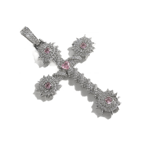 Venta al por mayor de fábrica: Nuevo conjunto de joyería de collar con cadena cubana y colgante de letra de moda, estilo HipHop Iced Out de alta calidad, ideal como regalo de Año Nuevo. - Product Image 2