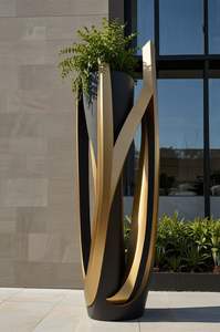 Certified Grade Planters with <b>Square</b> Shaped Metal Crafted Handmade Floor Mount Planters For Sale By Exporters - Product Image 4