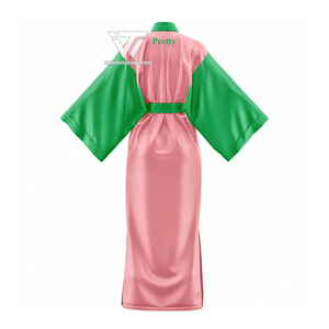 Alpha personnalisé |   Kapa |   Robe de nuit kimono en soie brodée Alpha Sorority pour femme, vêtements de nuit, accessoires grecs - Product Image 2