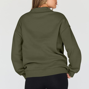 Top Seller Oversized Crewneck Sweatshirt For Women <b>Drop</b> Shoulder Oversized Crewneck women's sweatshirt In Solid Color - Product Image 2