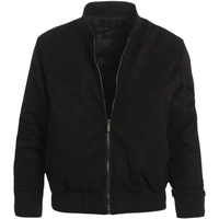 Veste chauffante homme 2026 OEM la plus vendue en faux daim noir, 100 % haute qualité, coupe-vent, écologique, à col montant, faible MOQ