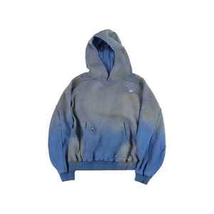 Sweat-shirt à capuche surdimensionné pour homme vert menthe, design délavé, style décontracté, tissu en molleton français, vêtement d'automne - Product Image 4