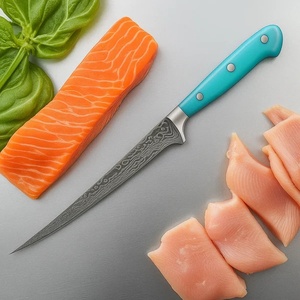 A&M Enterprises Handmade Forged Damascus Steel Fillet <b>Knife</b> <b>Fish</b> Meat Preparation Resin Handle Survival Hunting <b>Knife</b> OEM - Product Image 3