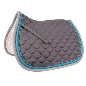 Best Eco-friendly Durable Quilted Breathable <b>Equestrian</b> Horse Saddle Pad Custom Logo Cotton Polycotton Lining Latest Design - Product Image 3