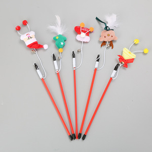 Juguetes Interactivos de Plástico para Mascotas al por Mayor, Baratos, Varita de Juguete para Gatos con Campana para Movimiento y Juego, Ideales para Navidad - Product Image 1