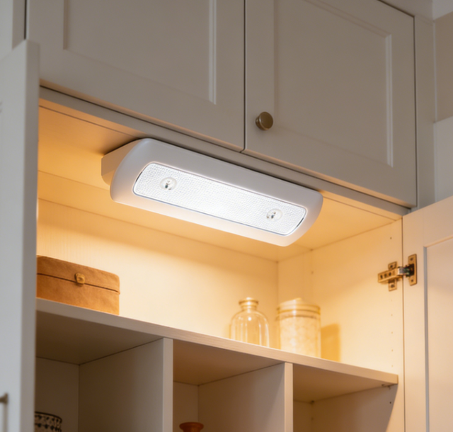 Remote Control LED Cabinet Light RGB Emitting Color Timer Motion Sensor Battery Powered 100 Lumens 3 Hours Lighting Closet