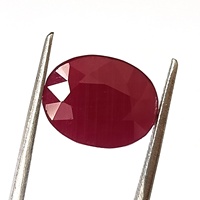 Pierre précieuse naturelle en rubis rouge africain de 6,60 carats, taille ovale facettée, pour la fabrication de bijoux