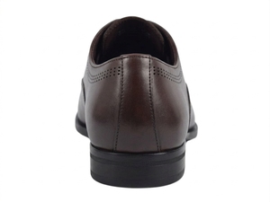Chaussures Oxford marron pour hommes, bout rond, à lacets, en cuir véritable, semelle extérieure en caoutchouc, toutes saisons, style marche - Product Image 3