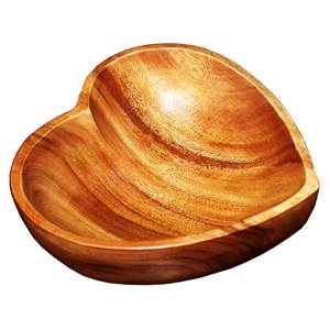 Bol en bois en forme de cœur, écologique, fait à la main, pour les fêtes, taille personnalisée, fabriqué en Inde, meilleur prix, best-seller - Product Image 1