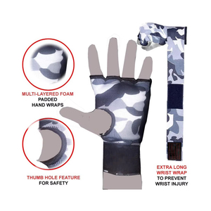 Vendas para manos con relleno de gel para protección de guantes de boxeo, vendas para manos con relleno de gel y cierre fuerte en la muñeca - Product Image 6
