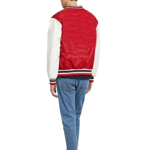 2026 Good Quality Dark <b>Red</b> Color Letterman Varsity <b>Jackets</b> Professional Made Outerwear Stand Collar XL Size Varsity Men's <b>Jacket</b> - Product Image 4