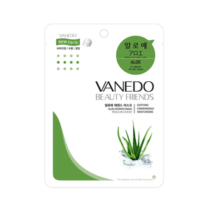 Mascarilla Facial VANEDO Essence Aloe, Belleza Coreana, Cuidado de la Piel Coreano, Cosméticos Coreanos, Mascarilla Facial Anti Irritación con Aloe, Cruelty-Free - Product Image 1