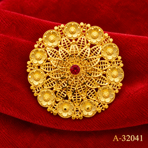 MOLL JEWELLERS Broche de Flor Chapado en Oro para Mujer, Joyería de Boda, Broches de Aleación de Zinc con Engaste de Zirconia A-32038 - Product Image 2