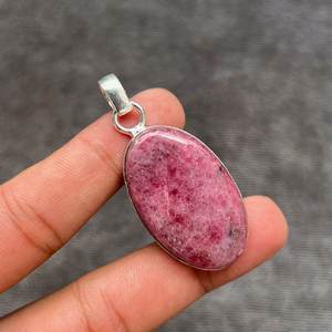 Colgante de Rodonita Hecho a Mano, Gema Rosa Natural, Collar de Cristal Curativo, Regalo para Mujer, Joyería Boho al por Mayor - Product Image 4