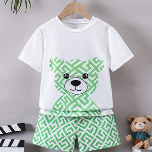 Ensembles d'été pour garçons et filles en tissus doux en coton, fabriqués au Bangladesh, vêtements pour enfants, ensembles 2 pièces, ventes en gros - Product Image 2