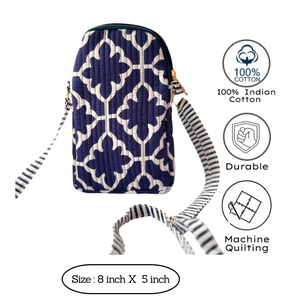 Handmade Cotton Crossbody <b>Bag</b> Bohemian Pattern Zipper Adjustable Strap Sustainable Machine Quilted Daily Use <b>Beach</b> Lady Summer - Product Image 3