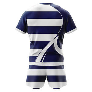 Ensemble d'uniformes de rugby tendance, respirant, qualité supérieure, maillots d'équipe personnalisés, vêtements de sport légers, vente en gros directe usine 100% - Product Image 3