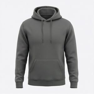 Sweat à capuche homme en laine peignée épaisse, couleur personnalisée, design tendance, haute qualité, imprimé, pull-over uni teint - Product Image 1