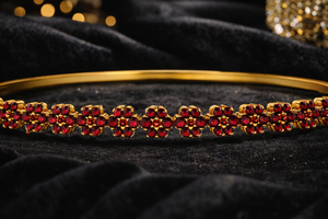 Pulsera de flor de granate de plata de ley 925 hecha a mano con piedras preciosas para mujer, piedra de nacimiento de enero - Product Image 3