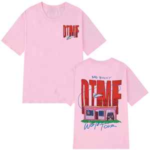 Camiseta Dime World Tour para Hombre, Gris, Manga Corta, Algodón, Cuello Redondo, Oversize, Transpirable, con Diseño Estampado - Product Image 2