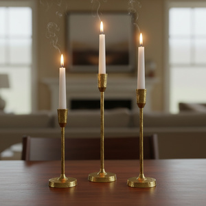 New Arrival Handmade Traditional Aluminum Candle Holders Sustainable Metal Candle Stick Stand for Home Decoration and Event - Product Image 4