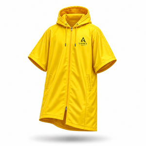 Parka de Natación con Capucha, Impermeable, de Manga Corta, Unisex, de Secado Rápido, con Cremallera Completa, para Natación, Surf y Playa - Product Image 2