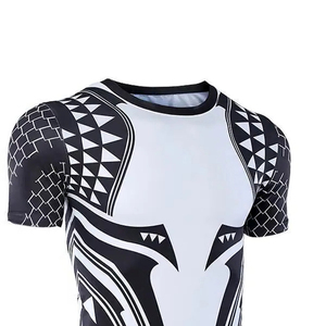 เสื้อแรชการ์ดแขนสั้นผู้ชาย แบบรัดรูป เสื้อว่ายน้ำแขนสั้น แห้งเร็ว - Product Image 6
