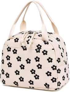 Sac isotherme grande capacité en velours côtelé réutilisable pour le déjeuner, pour femmes et hommes, pour le stockage des aliments - Product Image 4