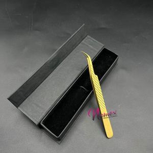 แหนบปลายโค้ง ต่อขนตา ชุบพลาสมา ชุบทอง คุณภาพพรีเมียม สแตนเลสเกรดผ่าตัด - Product Image 5