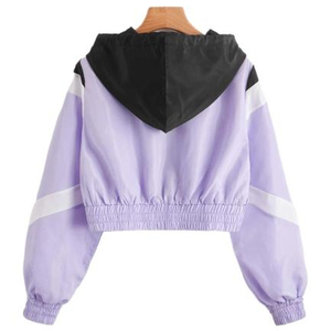 เสื้อแจ็คเก็ตบอมเบอร์แบบสั้นพิมพ์ลายกันแดด ระบายอากาศได้ดี มีซิป ทรงหลวม สวมใส่สบาย เหมาะสำหรับเล่นกีฬา น้ำหนักเบา กันน้ำ กันลม สำหรับผู้หญิง - Product Image 5